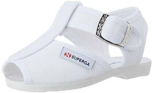 Kinderschuhe Superga COTJ T-Spangen Sandalen Weiß